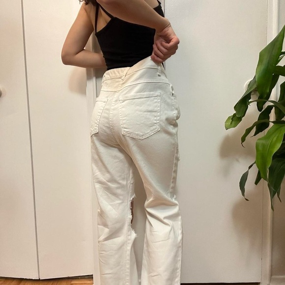 White Ripped High Rise Jeans - Picture 7 of 8